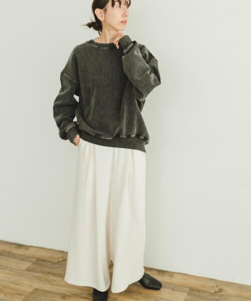 ITEMS URBANRESEARCH(アイテムズ アーバンリサーチ)の「裏起毛ピグメントスウェット(Tシャツ/カットソー・レディース・ブラック/ブルー/オレンジ・FREE)」の21枚目の写真