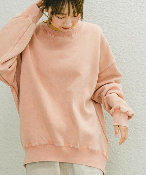 ITEMS URBANRESEARCH(アイテムズ アーバンリサーチ)の「裏起毛ピグメントスウェット(Tシャツ/カットソー・レディース・ブラック/ブルー/オレンジ・FREE)」の16枚目の写真