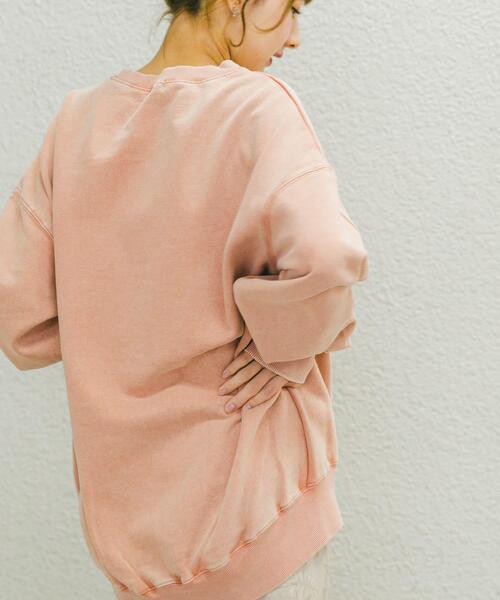 ITEMS URBANRESEARCH(アイテムズ アーバンリサーチ)の「裏起毛ピグメントスウェット(Tシャツ/カットソー・レディース・ブラック/ブルー/オレンジ・FREE)」の15枚目の写真