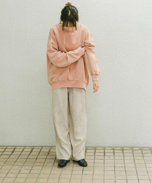 ITEMS URBANRESEARCH(アイテムズ アーバンリサーチ)の「裏起毛ピグメントスウェット(Tシャツ/カットソー・レディース・ブラック/ブルー/オレンジ・FREE)」の12枚目の写真