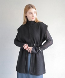 &g'aime | 【&g'aime】ドロストコードシャーリングニットベスト　DRAWSTRING KNIT VEST(ニット/セーター)