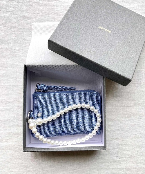 Q(キュー)の「パールストラップマルチケース(その他小物・レディース・グレー/ライトブルー・ONE SIZE)」の8枚目の写真