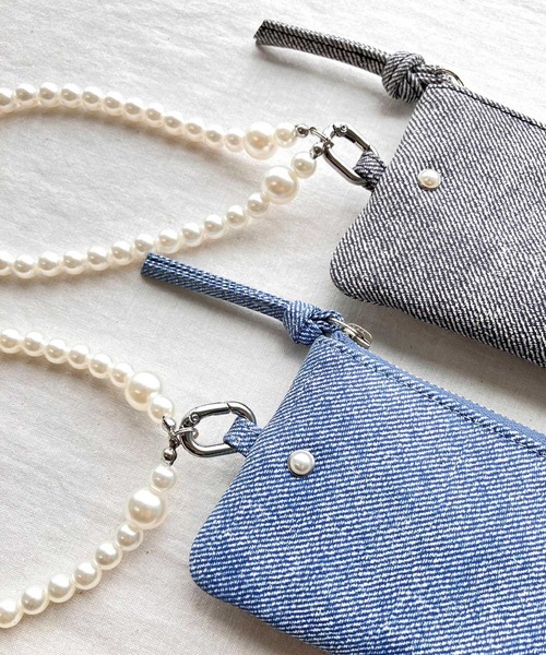 Q(キュー)の「パールストラップマルチケース(その他小物・レディース・グレー/ライトブルー・ONE SIZE)」の14枚目の写真