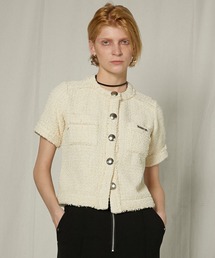 PRANK PROJECT | ハーフスリーブツイードトップ / Half-Sleeve Tweed Top(その他トップス)
