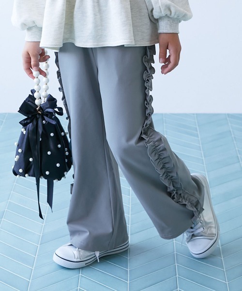 セール】【イージーウォッシュ】乾燥機OK サイドフリルパンツ（その他