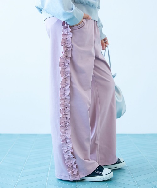 devirock(デビロック)の「【イージーウォッシュ】乾燥機OK サイドフリルパンツ(その他パンツ・キッズ・ブラック/チャコール/グレイッシュベージュ/ブルー系/パープル系/ダークブラウン・100cm/130cm/150cm/140cm/120cm/110cm/160cm)」の6枚目の写真