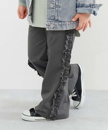 Bibity フリル付きグレーカジュアルパンツ Bibity フリル付きグレーカジュアルパンツアウトレット ショップ