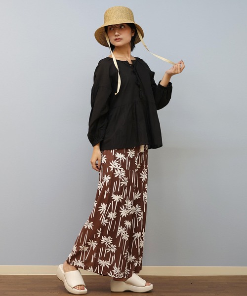 ムラサキスポーツ(ムラサキスポーツ)の「RIKKA FEMME/リッカファム 半袖シャツ/ブラウス RF25SS19(シャツ/ブラウス・レディース・サックスブルー/ホワイト/ブラック・FREE)」の13枚目の写真