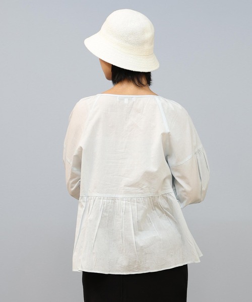 ムラサキスポーツ(ムラサキスポーツ)の「RIKKA FEMME/リッカファム 半袖シャツ/ブラウス RF25SS19(シャツ/ブラウス・レディース・サックスブルー/ホワイト/ブラック・FREE)」の17枚目の写真