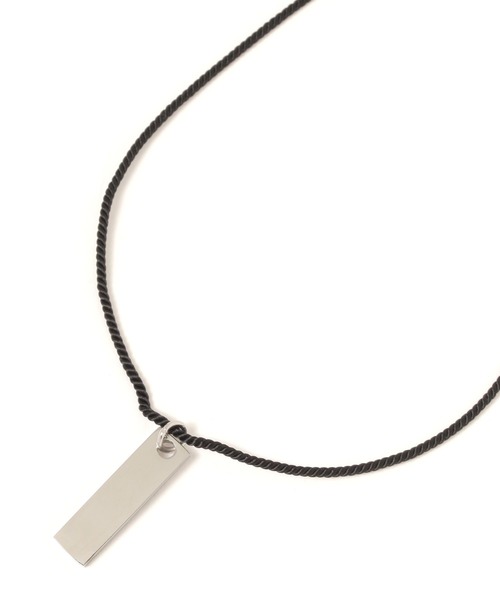 GLOBAL WORK（グローバルワーク）の「UNISEX/ステンレス紐モチーフネックレス/287203（ネックレス・メンズ・グレー系その他/ライトグレー・FREE）」の2枚目の写真