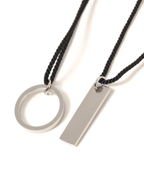 GLOBAL WORK（グローバルワーク）の「UNISEX/ステンレス紐モチーフネックレス/287203（ネックレス・メンズ・グレー系その他/ライトグレー・FREE）」の5枚目の写真