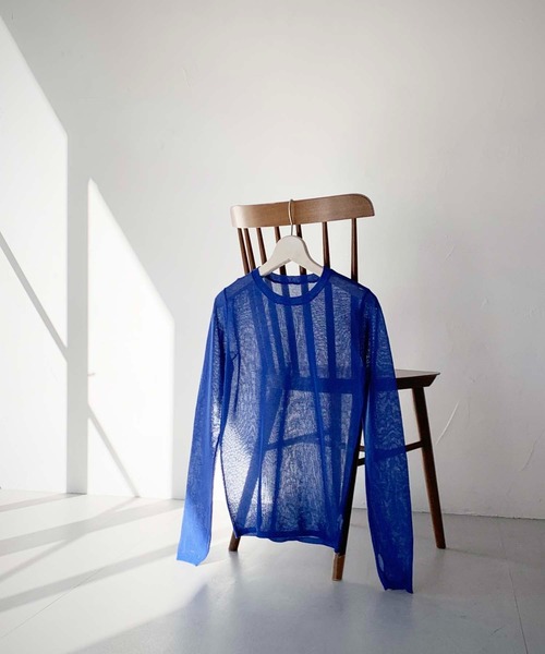 cheriella（シェリエラ）の「【cheriella】フィンガーホールシアークルーネックニット FINGER HOLE SHEER CREW NECK KNIT（ニット/セーター・レディース・ブラック/ミント/レッド/ホワイト/ブルー・M）」の7枚目の写真