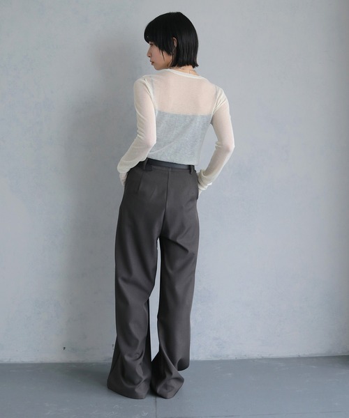 cheriella（シェリエラ）の「【cheriella】フィンガーホールシアークルーネックニット FINGER HOLE SHEER CREW NECK KNIT（ニット/セーター・レディース・ブラック/ミント/レッド/ホワイト/ブルー・M）」の16枚目の写真