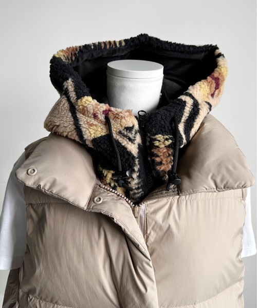 PENDLETON（ペンドルトン）の「ST:PENDLETON ペンドルトンBOA ZIP BALACLAVA ボアジップバラクラバ（ネックウォーマー/スヌード・レディース・ブラウン/ブラック/オフホワイト・FREE）」の19枚目の写真