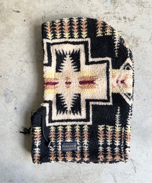 PENDLETON（ペンドルトン）の「ST:PENDLETON ペンドルトンBOA ZIP BALACLAVA ボアジップバラクラバ（ネックウォーマー/スヌード・レディース・ブラウン/ブラック/オフホワイト・FREE）」の22枚目の写真