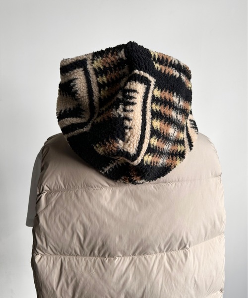 PENDLETON（ペンドルトン）の「ST:PENDLETON ペンドルトンBOA ZIP BALACLAVA ボアジップバラクラバ（ネックウォーマー/スヌード・レディース・ブラウン/ブラック/オフホワイト・FREE）」の21枚目の写真