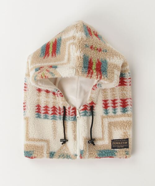 PENDLETON（ペンドルトン）の「ST:PENDLETON ペンドルトンBOA ZIP BALACLAVA ボアジップバラクラバ（ネックウォーマー/スヌード・レディース・ブラウン/ブラック/オフホワイト・FREE）」の18枚目の写真