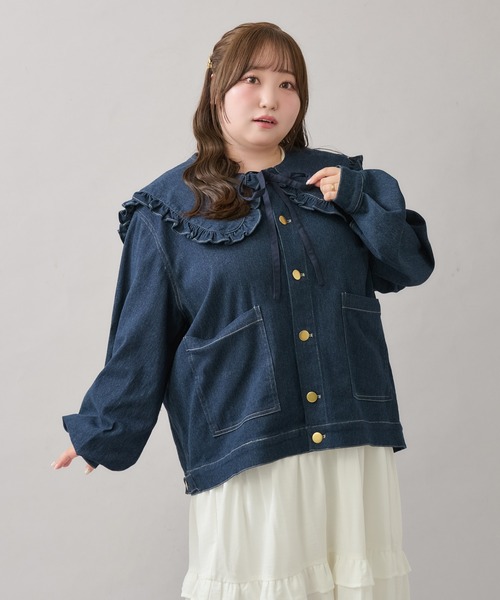 極美品✨エムズグレイシー 襟ファー リボン デニムジャケット 濃紺 大きいサイズ M'S GRACY（Gジャン/デニムジャケット）のフリマアイテム一覧