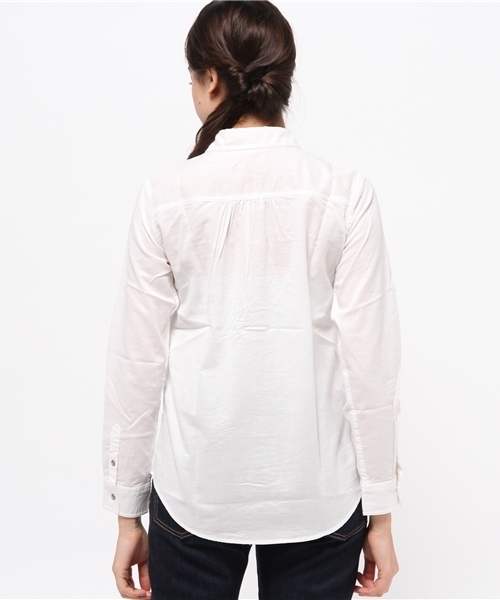 SEVENDAYS=SUNDAY（セブンデイズサンデイ）の「甘織ツイル　長袖ミリタリーシャツ（シャツ/ブラウス・レディース・カーキ/オフホワイト/ネイビー・LARGE/MEDIUM）」の6枚目の写真