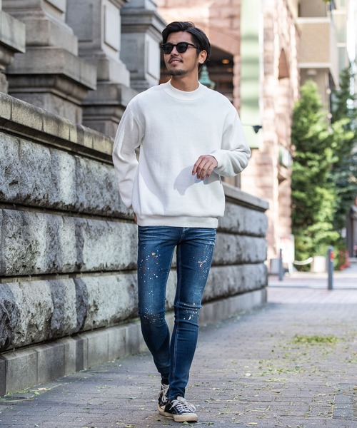 CavariA(キャバリア)の「『CavariA/キャバリア』ペンキデニムスキニーパンツ(デニムパンツ・メンズ・ブルー系1/インディゴブルー・L/XL/M)」の8枚目の写真