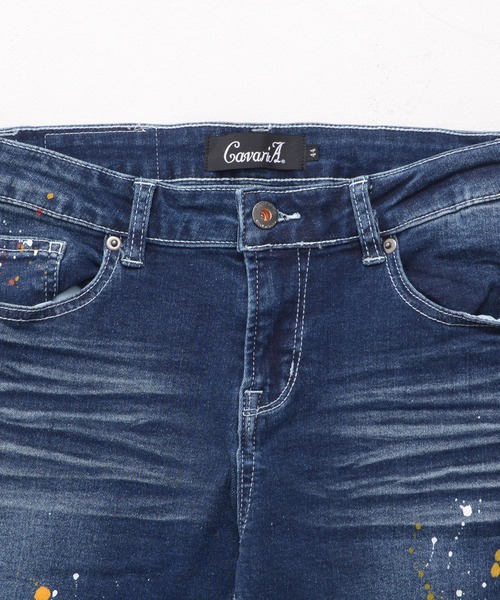 CavariA(キャバリア)の「『CavariA/キャバリア』ペンキデニムスキニーパンツ(デニムパンツ・メンズ・ブルー系1/インディゴブルー・L/XL/M)」の15枚目の写真