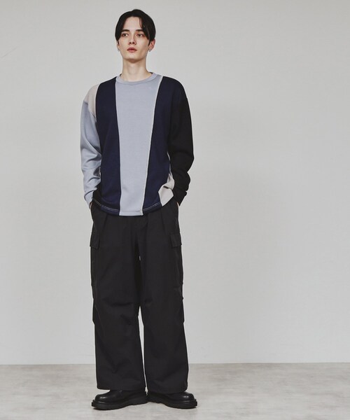 tk.TAKEO KIKUCHI(ティーケータケオキクチ)の「【機能素材】AMATAストレッチカーゴパンツ(カーゴパンツ・メンズ・ブラック/オフホワイト/カーキ・01/02/03)」の10枚目の写真