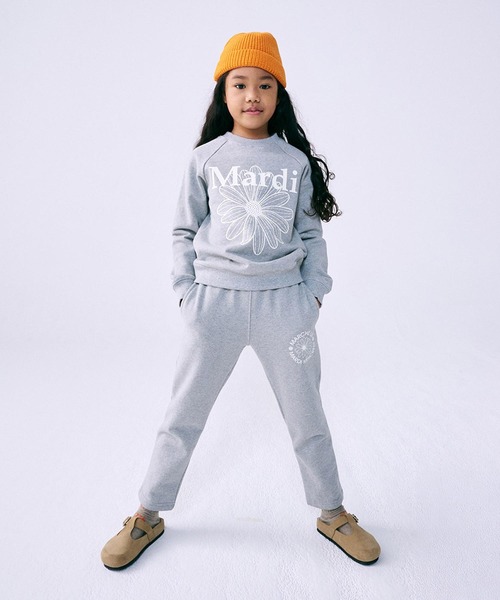 Mardi Mercredi（マルディメクルディ）の「KIDS SWEAT PANTS MARCHE EMBLEM（スウェットパンツ・キッズ・グレー/ネイビー・100cm）」の6枚目の写真