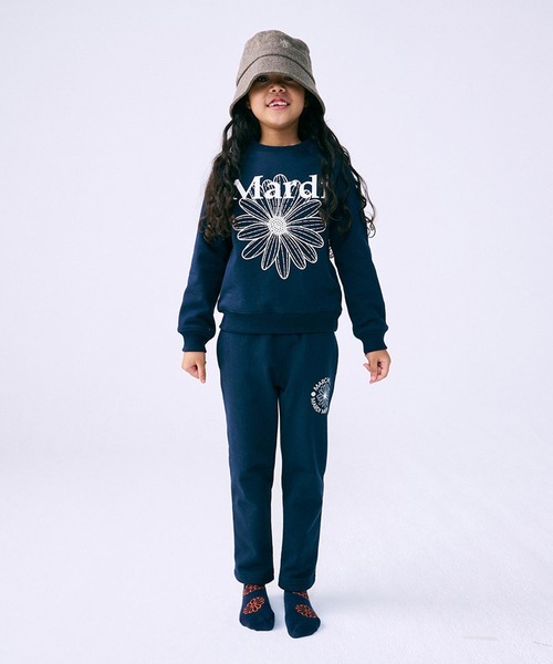Mardi Mercredi（マルディメクルディ）の「KIDS SWEAT PANTS MARCHE EMBLEM（スウェットパンツ・キッズ・グレー/ネイビー・100cm）」の9枚目の写真