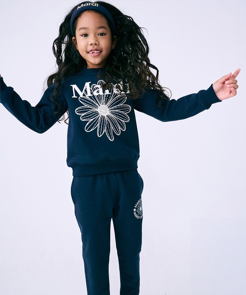 Mardi Mercredi（マルディメクルディ）の「KIDS SWEAT PANTS MARCHE EMBLEM（スウェットパンツ・キッズ・グレー/ネイビー・100cm）」の11枚目の写真