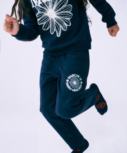 Mardi Mercredi（マルディメクルディ）の「KIDS SWEAT PANTS MARCHE EMBLEM（スウェットパンツ・キッズ・グレー/ネイビー・100cm）」の12枚目の写真