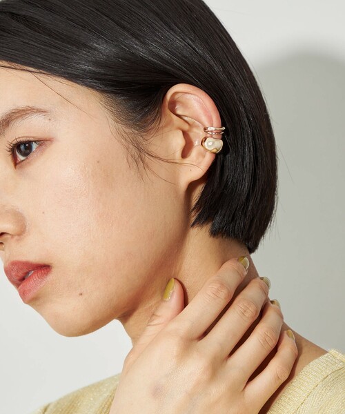◆Sezane◆イヤーカフ セール】ラインピアス イヤーカフ風 (両耳用)（ピアス（両耳用