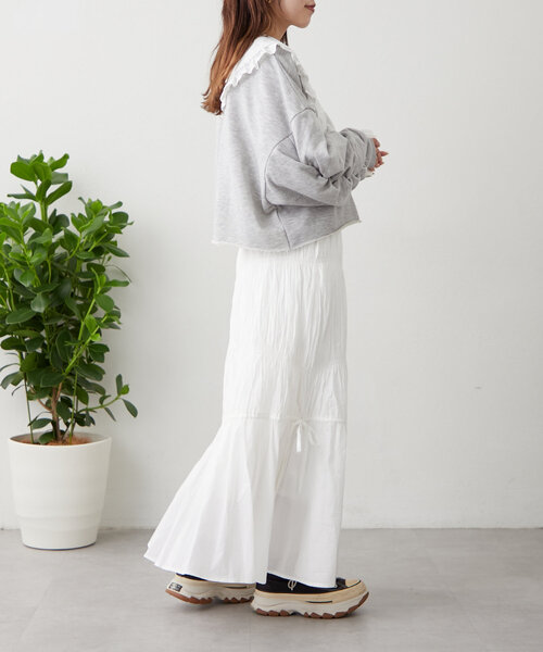 w closet（ダブルクローゼット）の「ワッシャーロングスカート