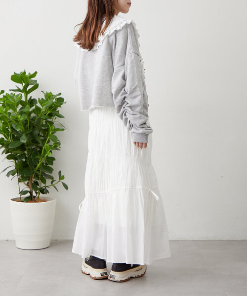 w closet（ダブルクローゼット）の「ワッシャーロングスカート