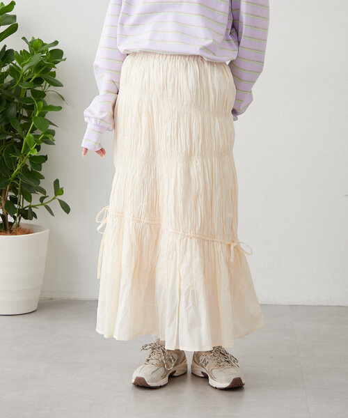 w closet（ダブルクローゼット）の「ワッシャーロングスカート