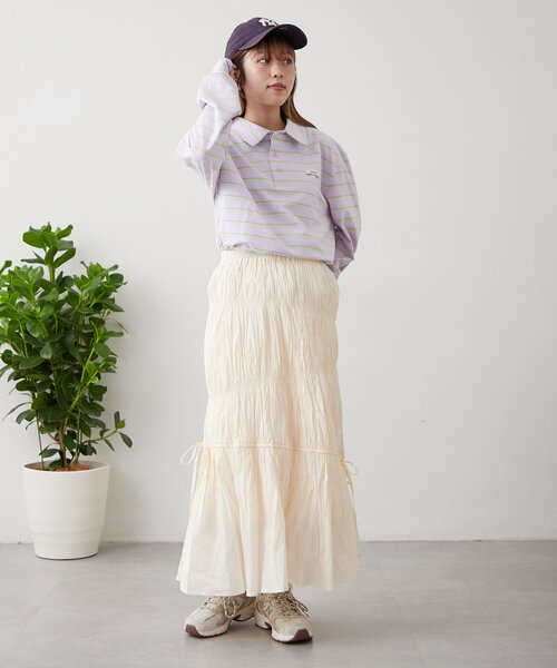 w closet（ダブルクローゼット）の「ワッシャーロングスカート