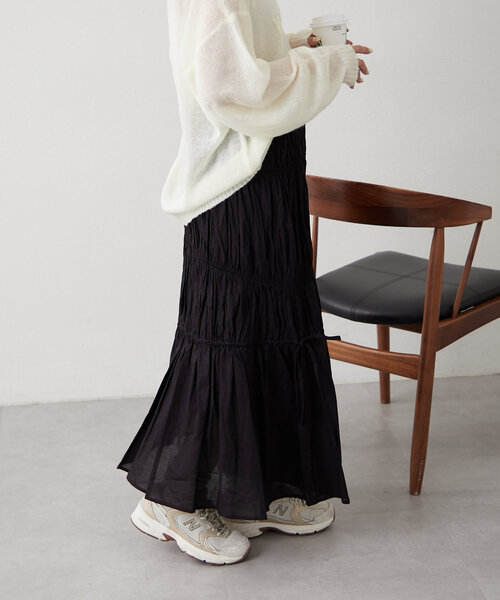 w closet（ダブルクローゼット）の「ワッシャーロングスカート