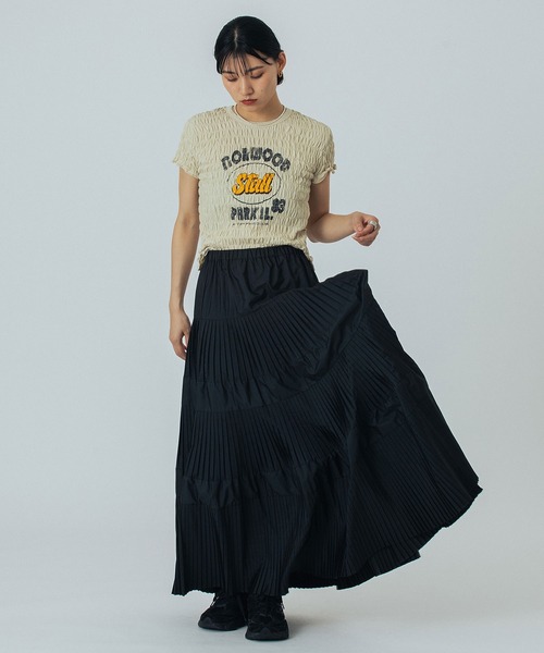 ROSE BUD(ローズバッド)の「【WEB・一部店舗限定】TIERED SKIRT(スカート・レディース・パープル/ホワイト/ブラック/カーキ/バーガンディー・ONE SIZE)」の19枚目の写真