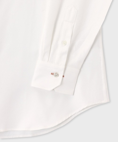 Paul Smith(ポールスミス)の「ミニヘリンボーンパターン ドレスシャツ / 153211 808PRX(ビジネスシャツ・メンズ・ホワイト・SMALL/MEDIUM/LARGE/X-LARGE)」の3枚目の写真