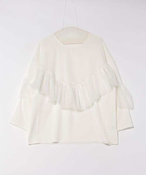 TREFLE+1 チュールTシャツ ホワイト 新品 TREFLE+1 【未使用】チュールTシャツ ホワイト