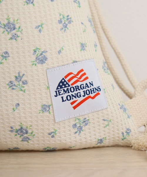 JEMORGAN（ジェーイーモーガン）の「JEMORGAN ワッフル花柄 ナップサック（バックパック/リュック・レディース・パープル/サックスブルー/ピンク/ラベンダー/ベージュ系その他・F）」の6枚目の写真