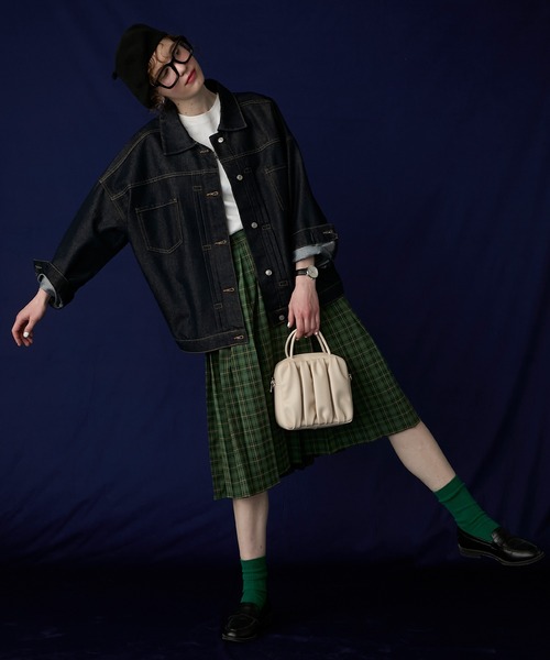 BONLECILL Marche（ボンルシールマルシェ）の「【BONLECILL Marche】2wayスクエアギャザーボストンバッグ／ショルダーバッグ（ボストンバッグ・レディース・ブラック/ブラウン/アイボリー・FREE）」の22枚目の写真