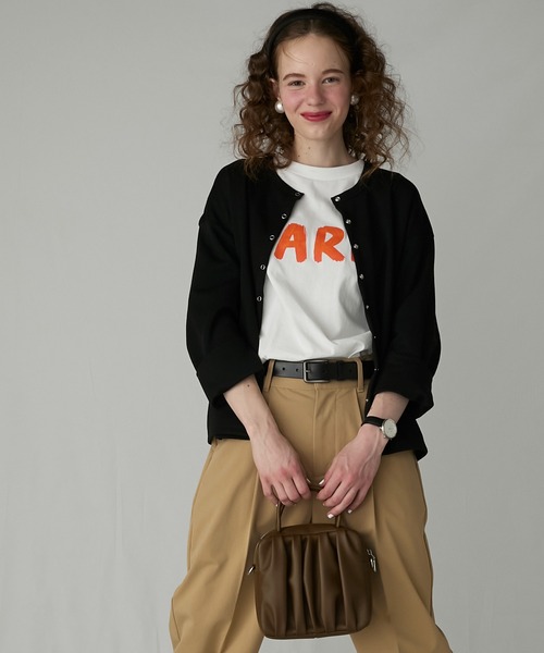 BONLECILL Marche（ボンルシールマルシェ）の「【BONLECILL Marche】2wayスクエアギャザーボストンバッグ／ショルダーバッグ（ボストンバッグ・レディース・ブラック/ブラウン/アイボリー・FREE）」の12枚目の写真