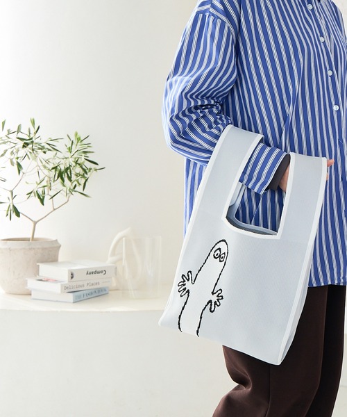 MOOMIN(ムーミン)の「ミイ ムーミン バッグ レディース ニットバッグ(ハンドバッグ・レディース・ライトベージュ/グレー/グリーン/ベージュ/ネイビー・FREE)」の20枚目の写真