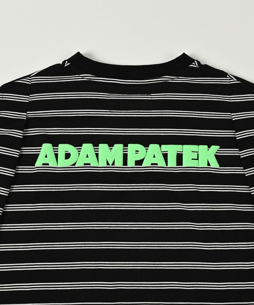 tシャツ ADAMPATEK/rounded border long sleeve T/プリント入りラウンドボーダーロングスリーブT/AP251401 ADAMPATEK/rounded border long sleeve T/プリント入りラウンド