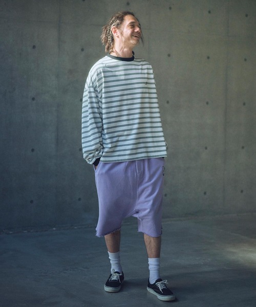 ADAM PATEK(アダムパテック)の「ADAMPATEK/rounded border long sleeve T/プリント入りラウンドボーダーロングスリーブT/AP2514010(Tシャツ/カットソー・レディース・ホワイト/ブラック・1/2)」の19枚目の写真