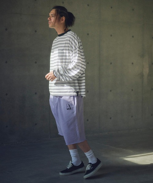 ADAM PATEK(アダムパテック)の「ADAMPATEK/rounded border long sleeve T/プリント入りラウンドボーダーロングスリーブT/AP2514010(Tシャツ/カットソー・レディース・ホワイト/ブラック・1/2)」の20枚目の写真