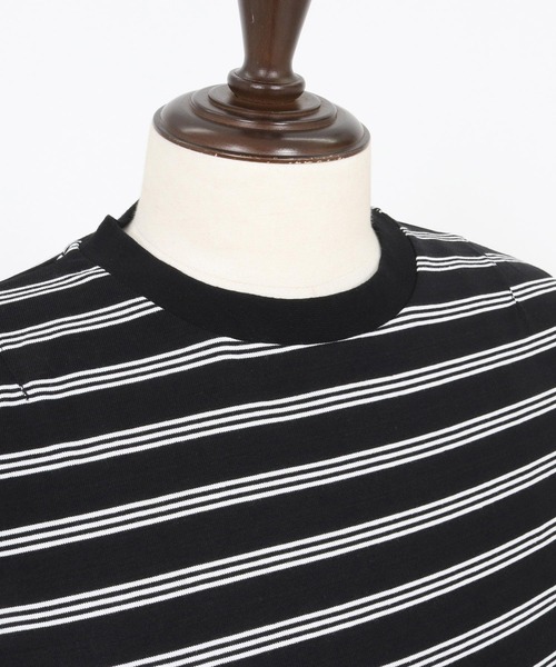 ADAM PATEK(アダムパテック)の「ADAMPATEK/rounded border long sleeve T/プリント入りラウンドボーダーロングスリーブT/AP2514010(Tシャツ/カットソー・レディース・ホワイト/ブラック・1/2)」の9枚目の写真