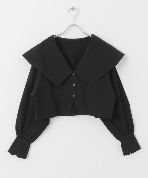 KBF / ケービーエフ ワイドカラークロップドブラウス KBF｜ワイドカラークロップドブラウス | Rakuten Fashion(楽天