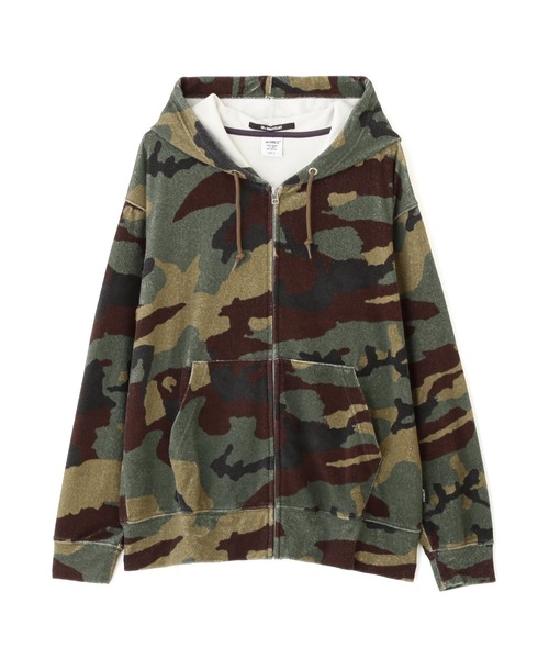 国内発送【AVIREX】パイル カモ ジップアップ フーディー セール】《直営店限定》PILE CAMO ZIP UP HOODIE / パイル カモ