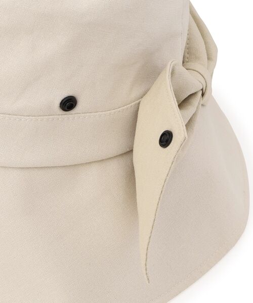 grove（グローブ）の「リボン付きバケットハット【UVカット・サイズ調整・ポケッタブル】（ハット・レディース・ブラック/アイボリー系4/ベージュ系4・00）」の9枚目の写真